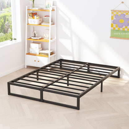 Richwanone 10 Inch King Size Bed Frame Metal Platform Mattress Foundation with Steel Slat Support, No Box Spring Needed, Easy Assembly, Black