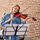 Violin for Beginners, Natural Acoustic 4/4 Violin for Adult Violin DIY Accessories Musical Instruments for Present, Full Sized 4/4 Violin (Not Included Bow) Focefec