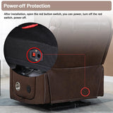 JIKFRIMA Power Lift Recliner Chair for Adults Elderly Lay Flat Leather Recliners with Massage Heating, Extended Footrest, Wireless Charging Device, USB Ports, Cup Holder, Lumbar Pillow, Up to 400LBS JIKFRIMA