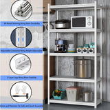 Elitehouse 5 Tier Metal Storage Shelves Adjustable Garage Shelving, Heavy Duty Industrial Utility Rack Organization for Kitchen, Pantry, Closet, Garage, Office (White) Elitehouse