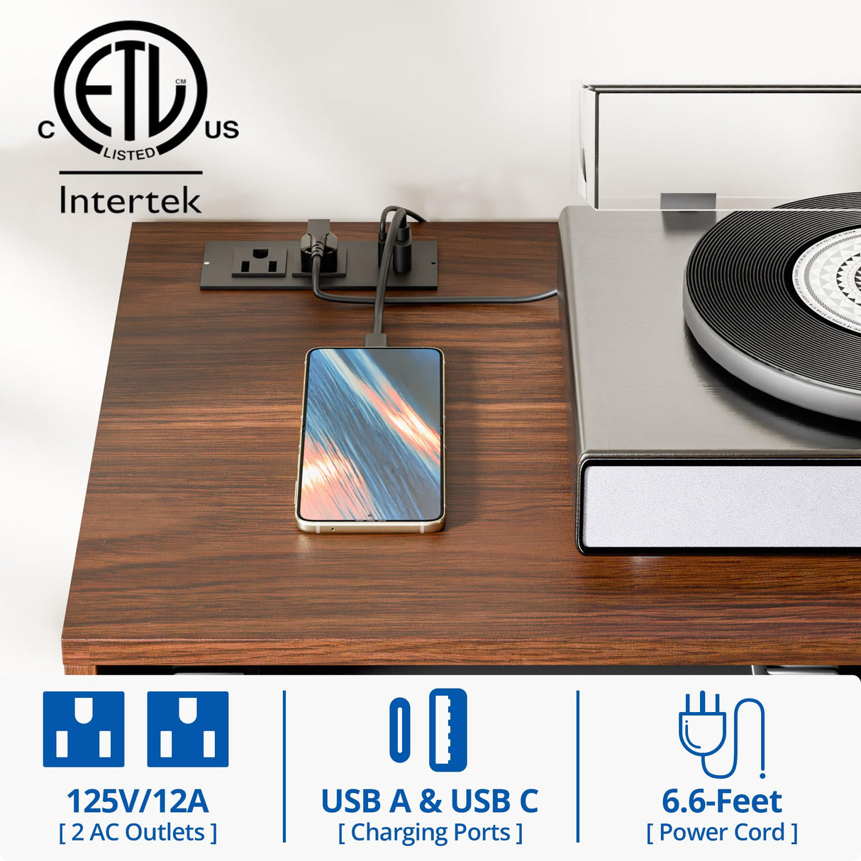 Cozy Castle TV Stand for 48 Inch TV, Mid Century Modern Entertainment Center with Storage Cabinet, TV Media Console for Living Room, Bedroom, Dark Brown Cozy Castle