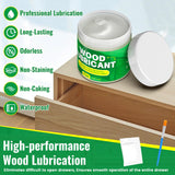 HONKID Wood Lubricant, 7OZ Drawer Wax Wood Lubricant Multi-Purpose Wax for Drawers, Doors, & Windows, Reduce Noise, Restore Antique Furniture, Non-Toxic and odorless, Door Hinge Lubricant HONKID