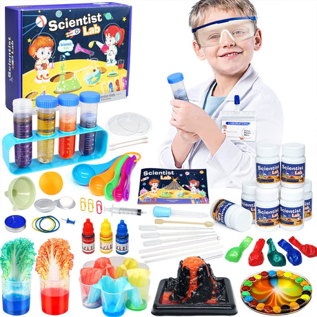 Kids Science Kit STEM Toys - Science Kits for Kids Age 6-8-12, 36 Science Lab Experiments Educational Games, 60+ PCS Science Toys, Christmas, Birthday Gift for 6-12 Year Old Boys Girls Amerrly