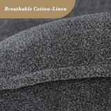 Athena Collection Wingback Accent Chair for Living Room, Upholstered Arm Reading Chair for Adults, Cozy Linen Fabric Armchair with Metal Legs for Bedroom, Makeup, Office, Grey Athena Collection