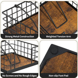 Honiter Napkin Holder for Table, Farmhouse Napkins Holder with Weighted Arm, Wood Napkin Holders for Kitchen, Flat Napkin Dispenser for Countertop, Dining Room, Rustic Brown Honiter