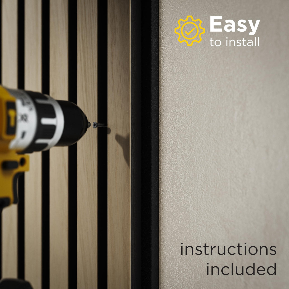 2-Pack Acoustic Wood Wall Panels - Wood Slat Wall Panels for Interior Wall Decor - Soundproof Wood Panels for Wall - Slat Wall Paneling - Wood Paneling for Walls and Ceilings COREMINDED