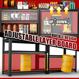 ZIWJHK 72''H*46W'' Garage Shelving, 3000lb Heavy Duty Shelving, Adjustable Metal Shelving Garage Storage Shelves 5 Tier Utility Shelf Unit Metal Shelf Rack for Basement Industrial Black ZIWJHK