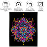 DIAMOND DOTZ Neon Flock Mandala Diamond Painting Kits for Adults - Colorful Diamond Art Kits a Relaxing Creative Craft Kit with Dotz Gems 18x14 DIAMOND DOTZ