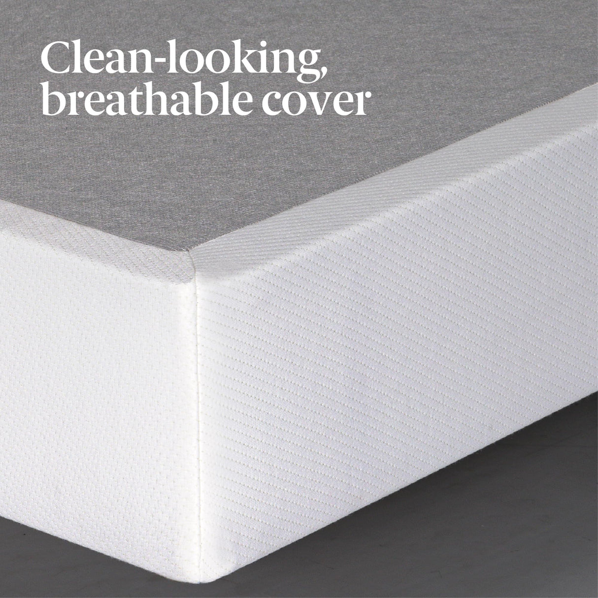 ZINUS No Assembly Metal Box Spring, 7.5 Inch White Mattress Foundation, Sturdy Metal Structure, Split King Zinus