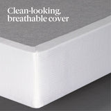 ZINUS No Assembly Metal Box Spring, 7.5 Inch White Mattress Foundation, Sturdy Metal Structure, Split King Zinus