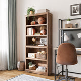 LINSY HOME 5-Tier Adjustable Dark Brown Bookcase for Stylish Home Storage LINSY HOME