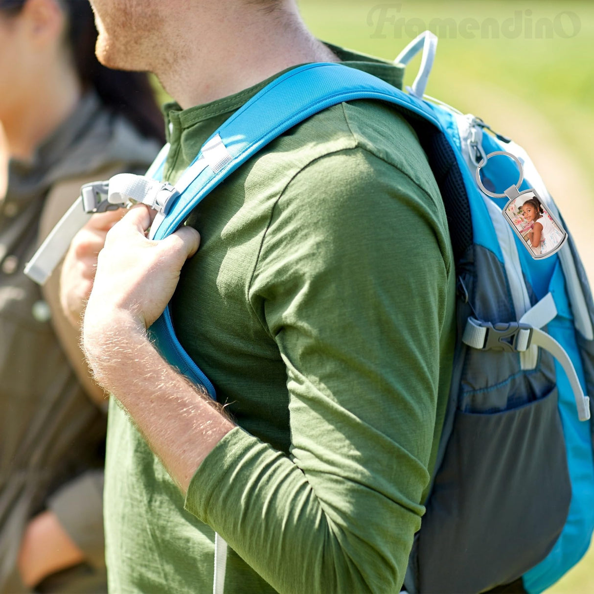 Framendino, 10 Pack Sublimation Keychain Blanks Rectangle Heat Transfer Press Key Chains with Key Rings for DIY Photos Crafts Framendino