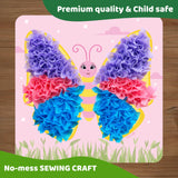 jackinthebox Poke Poke Art – Animals Theme Like Tortoise, Snail, Lion, Owl, Macaw, Butterfly, Mess-Free Sewing Art for Kids, Great Gift for Children, Toys for Girls and Boys Ages 4 5 6 7 8 jackinthebox