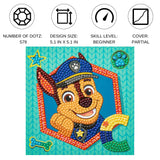 DIAMOND DOTZ PAW Patrol Chase Diamond Painting Kits for Adults - Diamond Art Kits a Relaxing Creative Craft Kit with Dotz Gems DIAMOND DOTZ