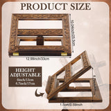 Adjustable Wooden Bible Stand Carved Bible Holder Missal Stand Book Display for Reading Folding Religious Prayer Wooden Holy Book Holder 12.99 x 10.04 Inches DoubleFill