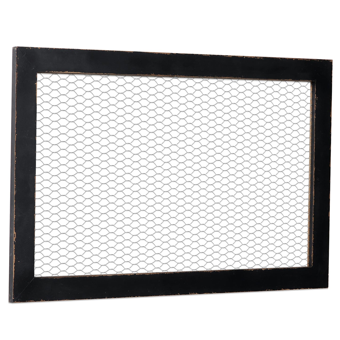 SOFE Farmhouse Memo Board Chicken Wire Frame, Black Large Bulletin Boards for Walls, Hanging Photo Display Board or Jewelry Organizer Wall Grid Panels, Decorative Vision Board for Desktop Off - WoodArtSupply