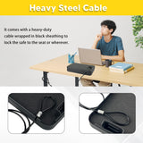 YIYITOOLS Small Gun Safe, Pistol Safe Small Handgun Lock Box with Resettable Combination Lock, Heavy-Duty Alloy Steel Handgun Lock Box, Foam Padding, Security Cable, Ideal for Car,Travel,Home, BLack YIYITOOLS