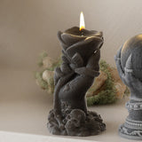 4 Inch Skull Rose Candle Resin Mold - Resin Casting Silicone Molds for Home Decor & Candle Making Wave Spiral Mold ESEDAGE