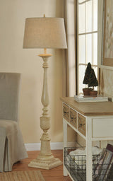 Collective Design L72020DSAM Floor Lamp, 11.5" D X 11.5" L X 65" H, Distressed Off White Collective Design
