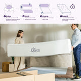 NapQueen Full Mattress, 6 Inch Charcoal Memory Foam Mattress, Full Bed Mattress in a Box, CertiPUR-US Certified, Medium Firm, Breathable Soft Fabric Cover, White NapQueen