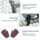 YITAHOME Large Metal Chicken Coop with Water-Resident and Anti-Ultraviolet Cover, 26.24'L x 9.84'W x 6.39'H Walk-in Poultry Cage with Run, Chicken Runs House for Outside - 4 Cages YITAHOME