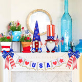 4th of July Patriotic Gnome Decorations, 2 PCS Handmade Mr & Mrs USA Swedish Tomte Gnomes Plush Table Ornaments Gift for Independence Day Memorial Day Presidents Day Veterans Day Armed Forces Day HALOGATE