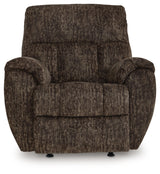 Signature Design by Ashley Rampant Casual Manual Rocker Recliner with Pillow-Top Arms, Dark Brown Signature Design by Ashley