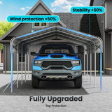 12x20 Carport, Heavy Duty Metal Car Port, All-Weather Protection, Easy Assembly for Cars, Trucks, Boats, Tractors, and Outdoor Storage fuzzy-bird