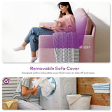 TYBOATLE Sofa Couch Mid Century Modern Small Loveseat for Living Room, 51" W Mini Little Upholstered 2-Seater Love Seats w/Iron Legs for Compact Small Space, Apartment, Bedroom, Dorm, Office (Pink) TYBOATLE