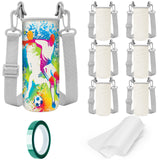 13PCS Sublimation Water Bottle Carriers Bag Blanks 26oz Insulated Neoprene Water Bottle Holder Crossbody Water Bottle Sleeve Pouch Cover for 750ml with Adjustable Strap for Adult Kids Hiking Walking Piklodo