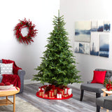 Nearly Natural 8ft. North Carolina Spruce Artificial Christmas Tree with 650 Clear Lights and 1303 Bendable Branches Nearly Natural