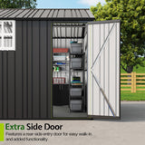 Jocisland 13.2x20.7x8 Ft Carport, Metal Carport with 2 Lockable Doors and 4 Windows, Heavy Duty Carport for Car, Truck, Boats Jocisland