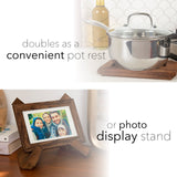 Willow & Croft Cook Book Stand. Rustic Farmhouse Plate Display Stand, Photo Picture Frame Display Stand, Cookbook Holder, Recipe Book Holder. Distressed Cookbook Stand for Kitchen Counter. Home Decor. Willow & Croft