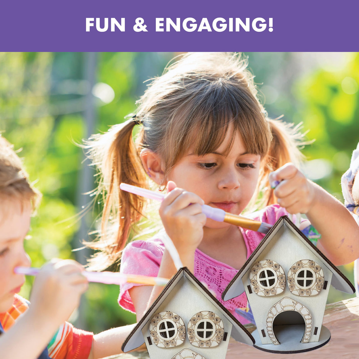 Wooden Fairy House Craft Kit for Kids | DIY Fairy Garden with Paints & Decorations | Creative Arts & Crafts Birthday Gift for Girls Activity | Ages 5, 6, 7, 8-12 Magical Valley