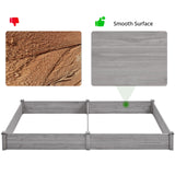 Yaheetech 8×4ft Wooden Horticulture Raised Garden Bed Divisible Elevated Planting Planter Box for Flowers/Vegetables/Herbs in Backyard/Patio Outdoor, 93 x 48 x 10in, Gray Yaheetech