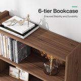 Tribesigns 6-Tier Tall Bookcase, 71 Inches Bookshelves and Bookcases, Floor Standing 5 Shelf Library Bookcase for Home Office, Living Room, Bedroom Tribesigns