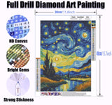 Yanfairy Starry Night Diamond Art Painting Kits for Adults, Full Drill Diamond Dots Paintings for Beginners, Round 5D Paint with Diamonds Pictures Gem Art Painting Kits DIY Crafts Kits 12x16inch Yanfairy