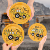 DYLIVeS 60 Pcs Construction Birthday Party Plates and Napkins Kit, Construction Theme Tableware Set Dump Truck Party Table Decorations Supplies, Disposable 9'' and 7'' Paper Plates, Napkins, Serves 20 DYLIVeS