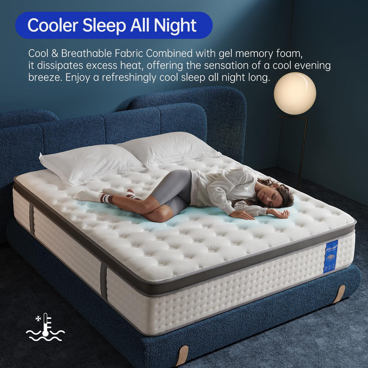 KOULABR Z Full Size Mattress, 12 Inch Hybrid Full Mattress in a Box, Double Mattress with Memory Foam and Pocket Spring for Back & Lumbar Support,Soft,Pressure Relief,Zoned Support, Medium Firm KOULABR Z