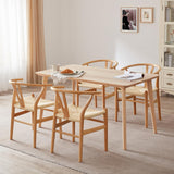 STARY Wood Wishbone Dining Room Chairs Mid Century Modern Wooden for Your Beach House, Fully Assembled STARY