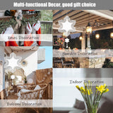 WindMage 4Pack 8inch Sublimation Wind Spinner Blanks 3D Aluminum Metal Wind Sculpture Kinetic Spinners for Yard and Garden Indoor Art Sublimation Christmas Ornament Hanging Decoration (Snowflake) WindMage