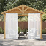 Awnmeow Outdoor Sheer Curtains for Patio Waterproof, 2 Panels Rod Pocket Indoor/Outdoor Voile White Sheer Curtain for Pergola, Porch, Cabana and Gazebo，52 x 84 Inch Awnmeow