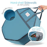 Hearth & Harbor Wreath Storage Container - Hard Shell Christmas Wreath Storage Bag with Interior Pockets, Dual Zipper and Handles - 36" Premium Wreath Storage Organizer Box Hearth & Harbor