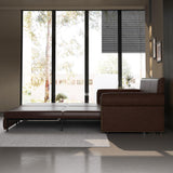 Tmsan 93.7" King Pull Out Sofa Bed, 3 in 1 Convertible Sleeper Sofa, 3 Seat Couch with Nailhead Trim & Rolled Arm for Living Room, Apartment, Dark Brown PU Leather Tmsan