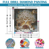 Christmas Tree of Life Diamond Art Kits for Adults, 5D Diamond Painting Kits for Adults Beginners, DIY Full Round Drill Diamond Dot Painting Gem Art Kits for Adult, Home Wall Decor 13.8x13.8 Inch VCLKDIY