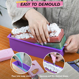 Artcome Soap Making Kit - Complete DIY Soap Making Supplies with 42oz Silicone Loaf Mold, Wooden Cutting Tools, Honeycomb Molds, Measuring Cups & More for Crafting Handmade Soaps - Ideal for Gift Artcome