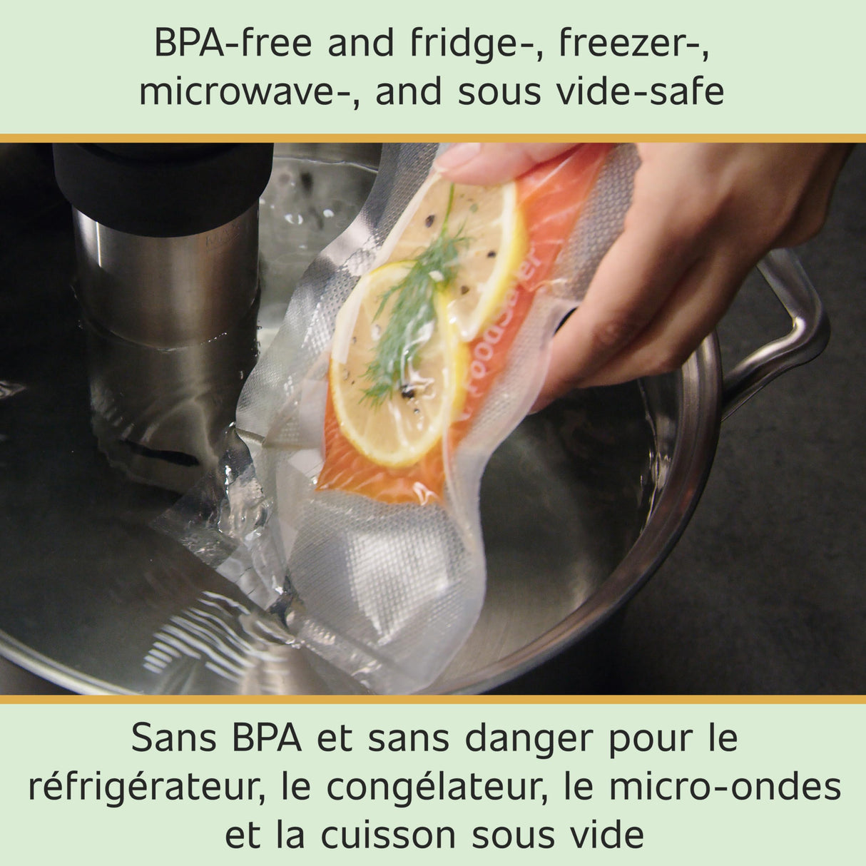 FoodSaver Custom Length Vacuum Sealer Bags Multipack, 5 Count Rolls for Airtight Food Storage and Sous Vide - Compatible with FoodSaver, 8 (2 Pack) and 11 (3 Pack) FOODSAVER