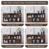 DUDUSHIMAN 8 Cube Storage Organizer Bookshelf with 2 Doors, 2-Tier Mid Century Modern Bookcase, 63" Long Horizontal Cubby Shelf, Wood Bookcase for Small Spaces Living Room DUDUSHIMAN