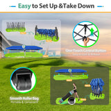 COBIZI 10x30 Pop Up Canopy Tent with Air Vent EZ Pop Up Party 10x30 Canopy Tent Waterproof and UPF50+,Outdoor Canopy Tent for Parties Wedding Events,with Roller Bag, Sandbags(Blue COBIZI