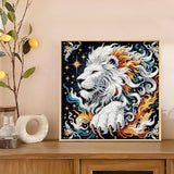 AiYuanzsh 5D Special Shaped Diamond Painting Kit - Mighty King Lion Design, Unique Crystal Rhinestone Diamond Art Set for Beginners and Adults, Perfect for Home Wall Decor and Holiday Gifts AiYuanzsh